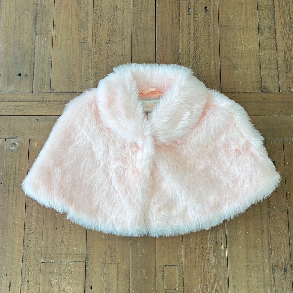 Janie and jack blush beauty Faux Fur Capelet